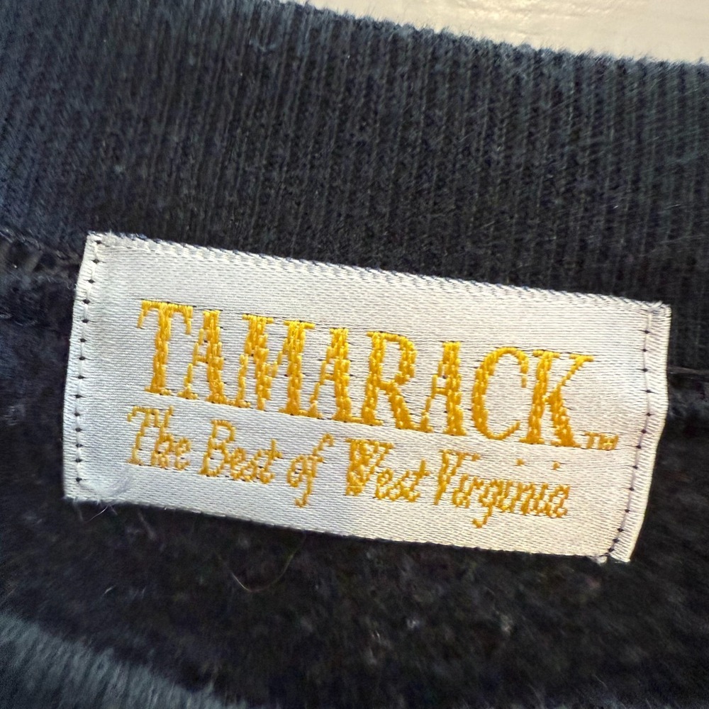 Vintage 90s Tamarack Best of West Virginia Vibrant Sweatshirt‎ Men's Patchwork - Picture 4 of 11